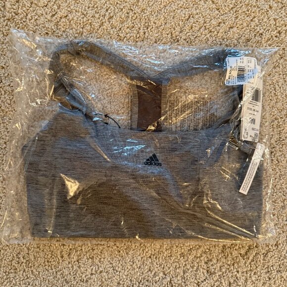 adidas Powerimpact Training Medium-Support Bra, Qty: 2, Dark Grey, Size M, NEW - Picture 1 of 6